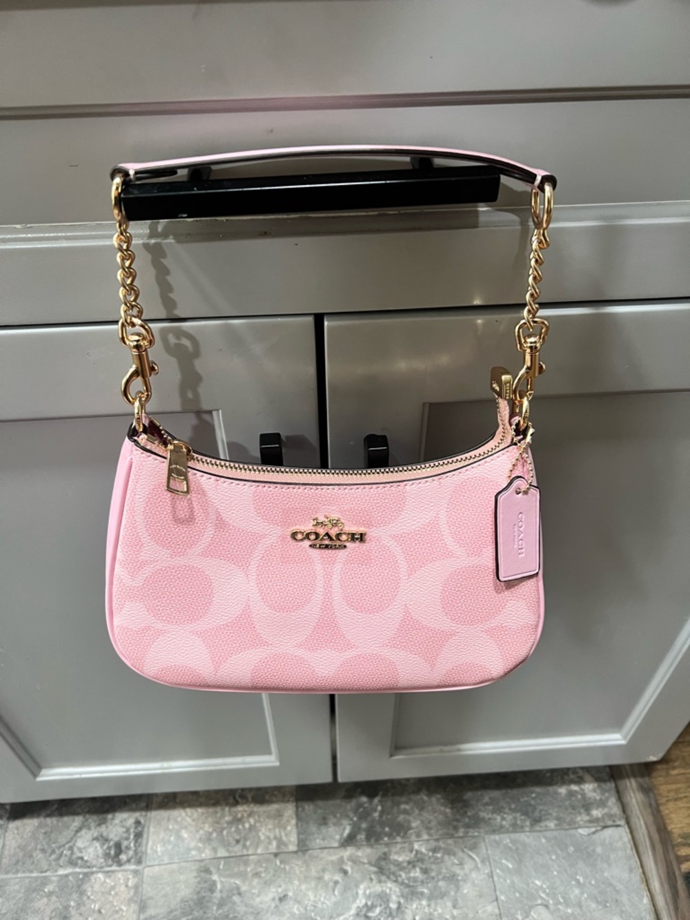 Coach Pink Signature Mini Crossbody Bag with Detachable Strap - Picture 3 of 4